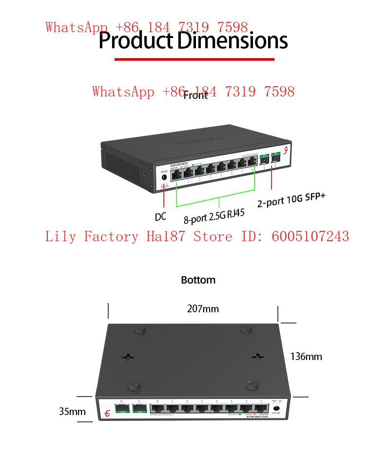 Switch di Rete XikeStor 8*2.5G - Sfp+ 10G Managed Switch 8 Port recensione e prezzo